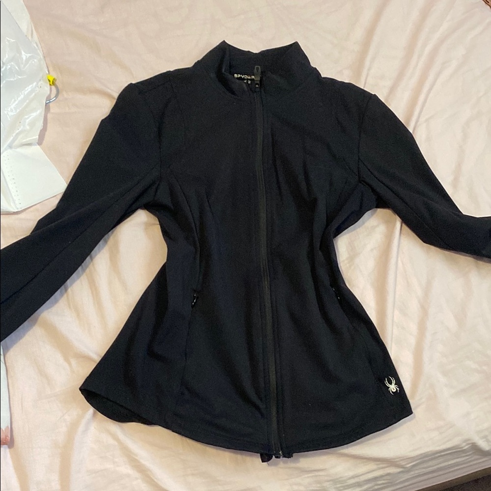 Spyder Black Ski Jacket Sleek Minimalist Design